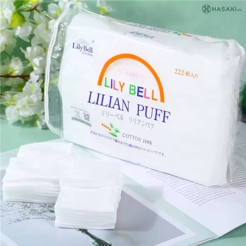 Bông Tẩy Trang LilyBell Lilian Puff Cotton 222 Miếng