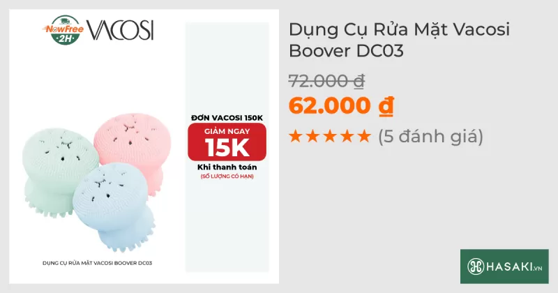 Dụng Cụ Rửa Mặt Vacosi Boover DC03