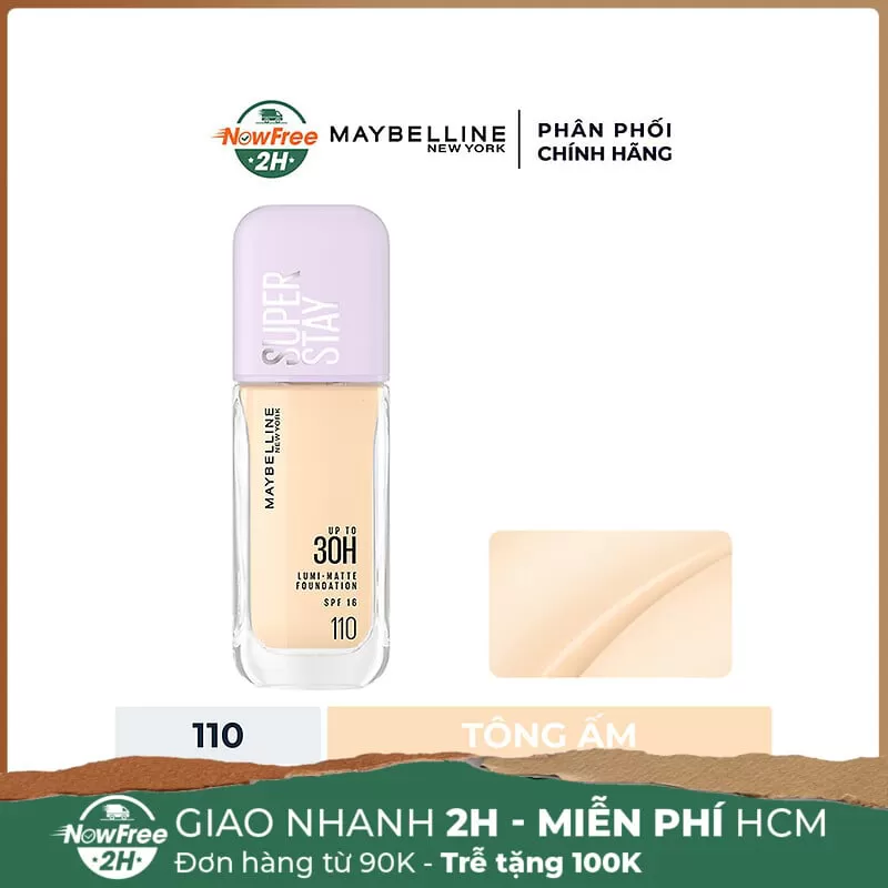 Kem Nền Maybelline Bắt Sáng Che Phủ Siêu Nhẹ #110 35ml