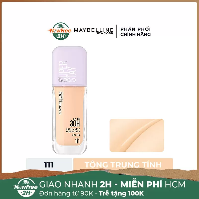 Kem Nền Maybelline Bắt Sáng Che Phủ Siêu Nhẹ #111 35ml