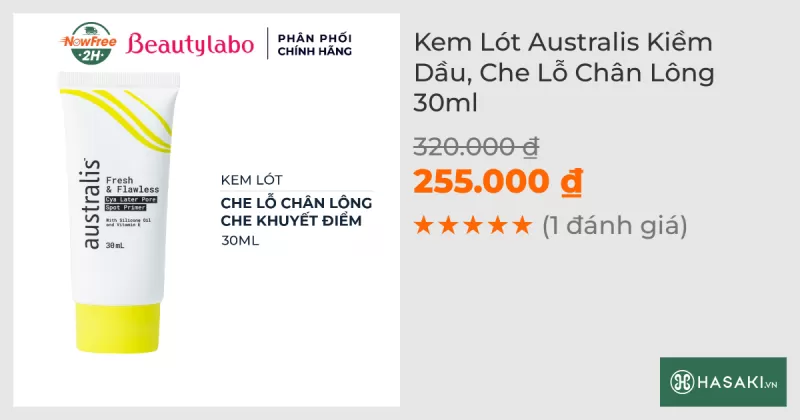 Kem Lót Australis Kiềm Dầu, Che Lỗ Chân Lông 30ml