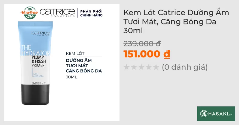 Kem Lót Catrice Dưỡng Ẩm Tươi Mát, Căng Bóng Da 30ml