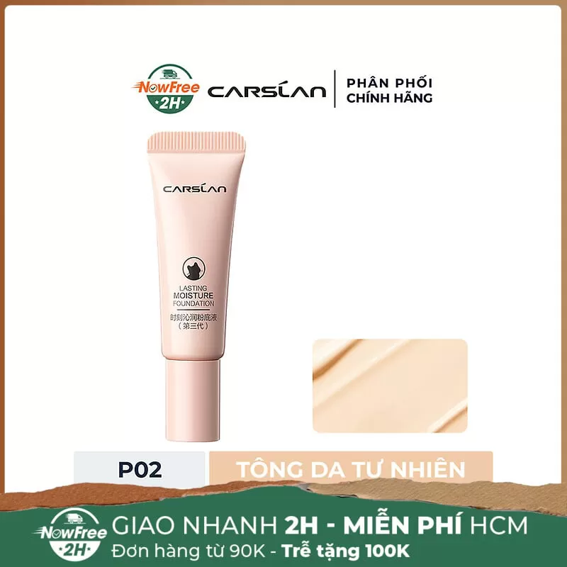 [Mini] Kem Nền Carslan Ẩm Mịn Lâu Trôi - P02 Tông Da Tự Nhiên 5g