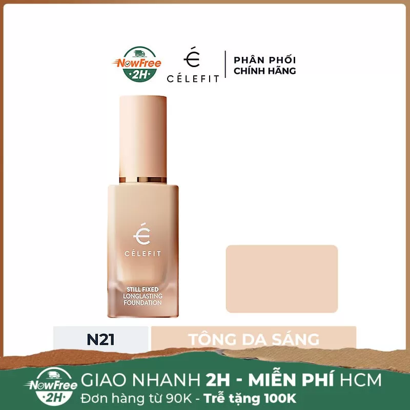 Kem Nền Celefit Mịn Nhẹ Lâu Trôi - N21 Tông Da Sáng 30ml