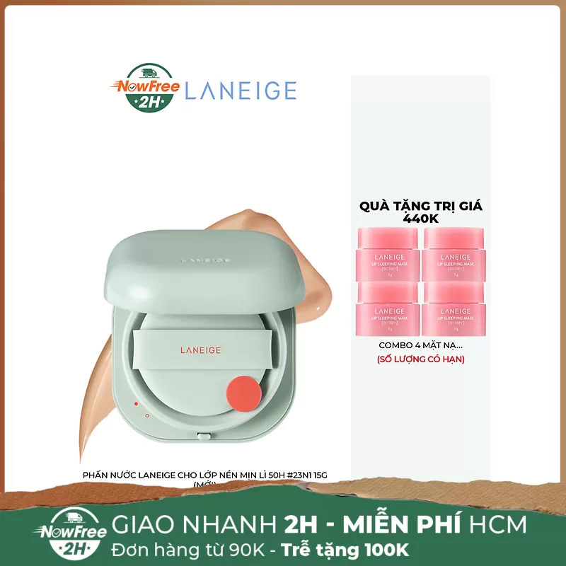 Phấn Nước Laneige Cho Lớp Nền Mịn Lì 50H #23N1 15g (Mới)