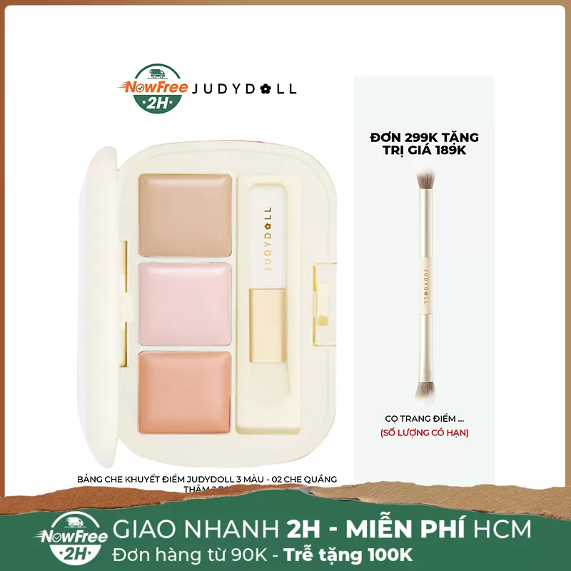 Bảng Che Khuyết Điểm Judydoll 3 Màu - 02 Che Quầng Thâm 2.7g