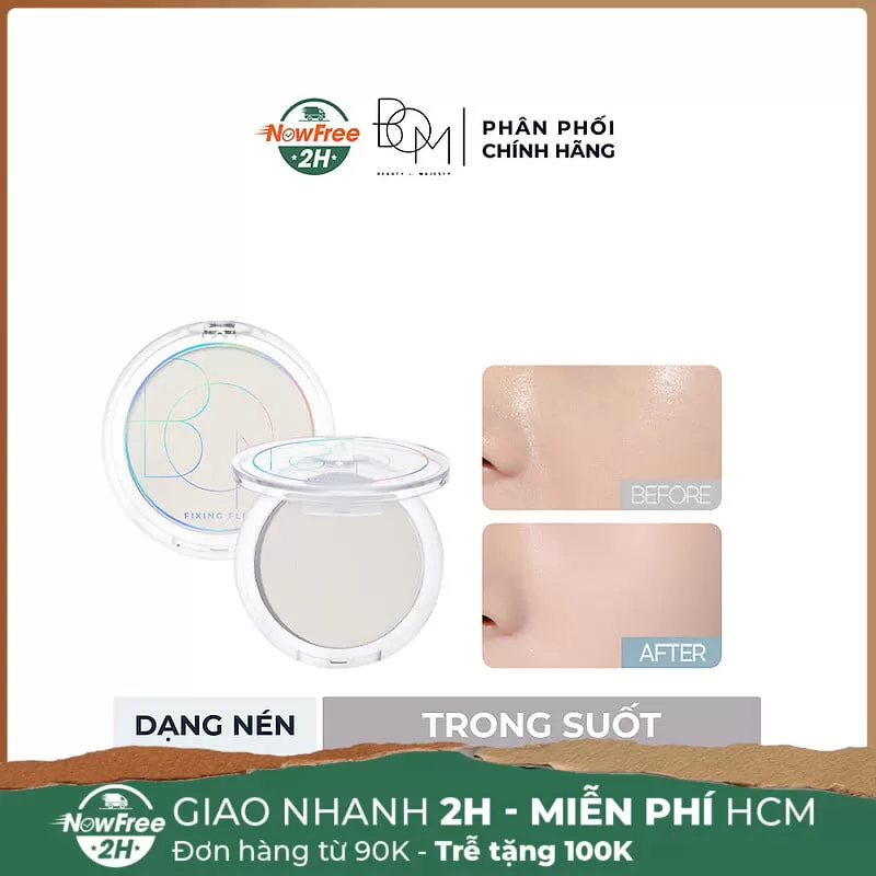 Phấn Phủ B.O.M Kiềm Dầu, Che Phủ Lỗ Chân Lông Dạng Nén 7.5g