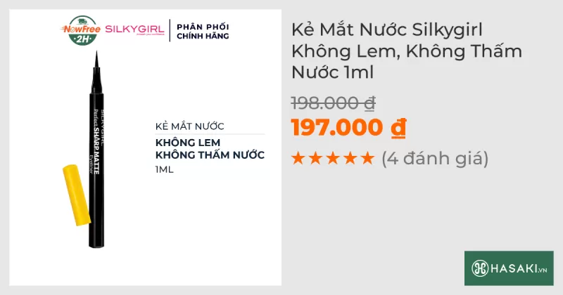 Kẻ Mắt Nước Silkygirl Không Lem, Không Thấm Nước 1ml