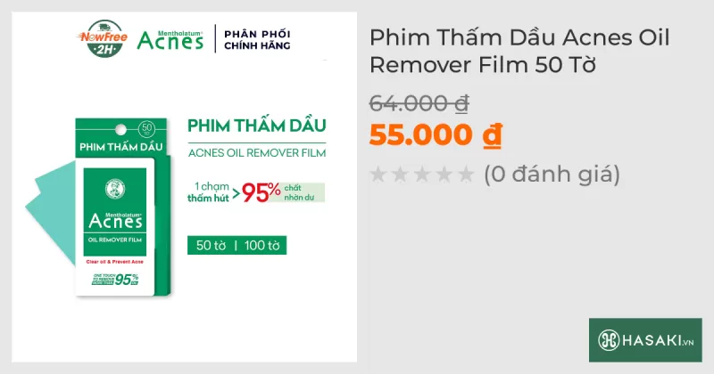 Phim Thấm Dầu Acnes Oil Remover Film 50 Tờ