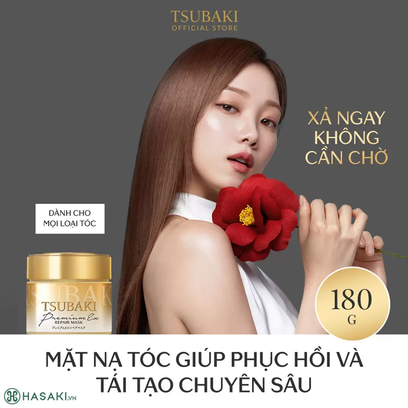 Mặt Nạ Tóc Tsubaki Cao Cấp Phục Hồi Hư Tổn 180g