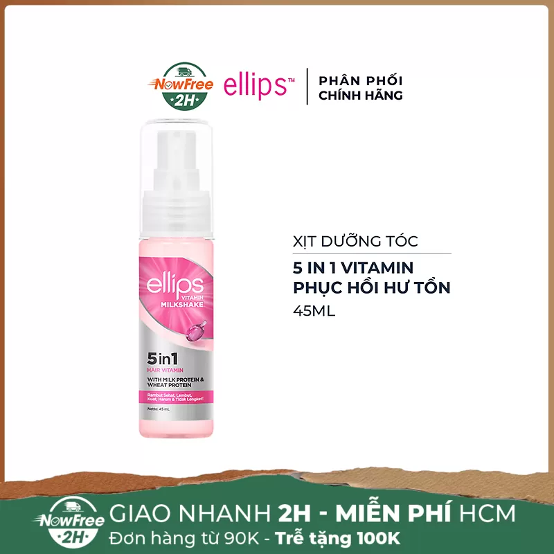 Xịt Dưỡng Tóc Ellips Vitamin Phục Hồi Hư Tổn 45ml