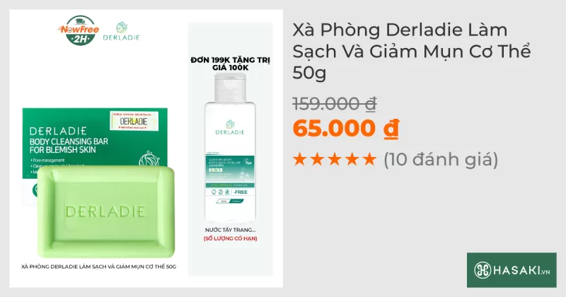 Xà Phòng Derladie Làm Sạch Và Giảm Mụn Cơ Thể 50g