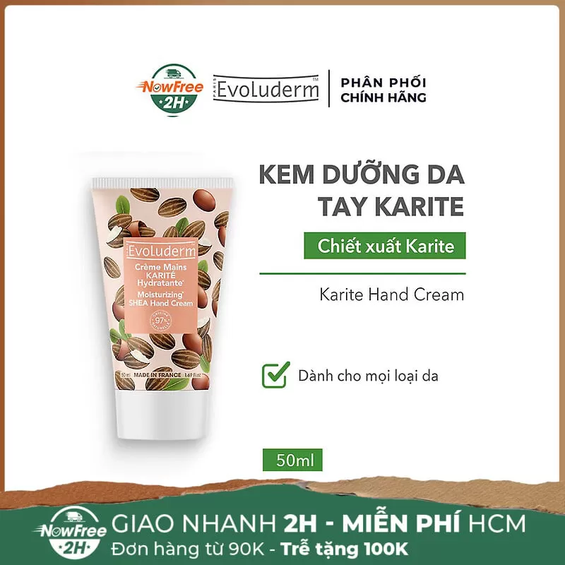 Kem Dưỡng Tay Evoluderm Từ Bơ Hạt Mỡ Cấp Ẩm Mềm Mịn 50ml