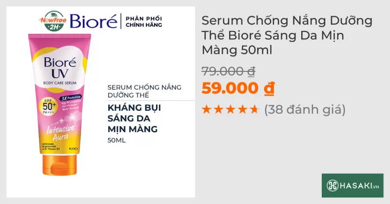 Serum Chống Nắng Dưỡng Thể Bioré Sáng Da Mịn Màng 50ml