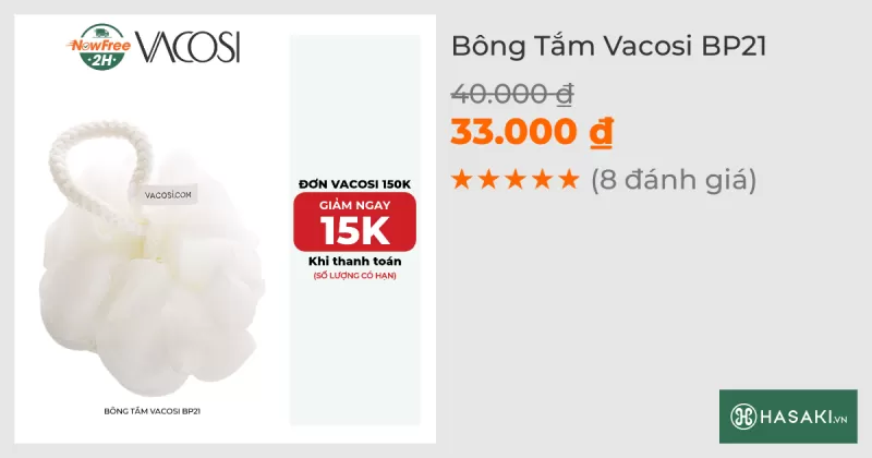 Bông Tắm Vacosi BP21