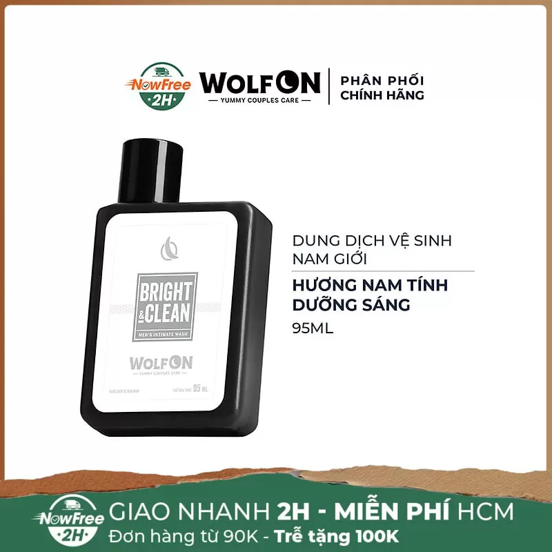 Dung Dịch Vệ Sinh Nam Giới Wolf On Dưỡng Sáng 95ml