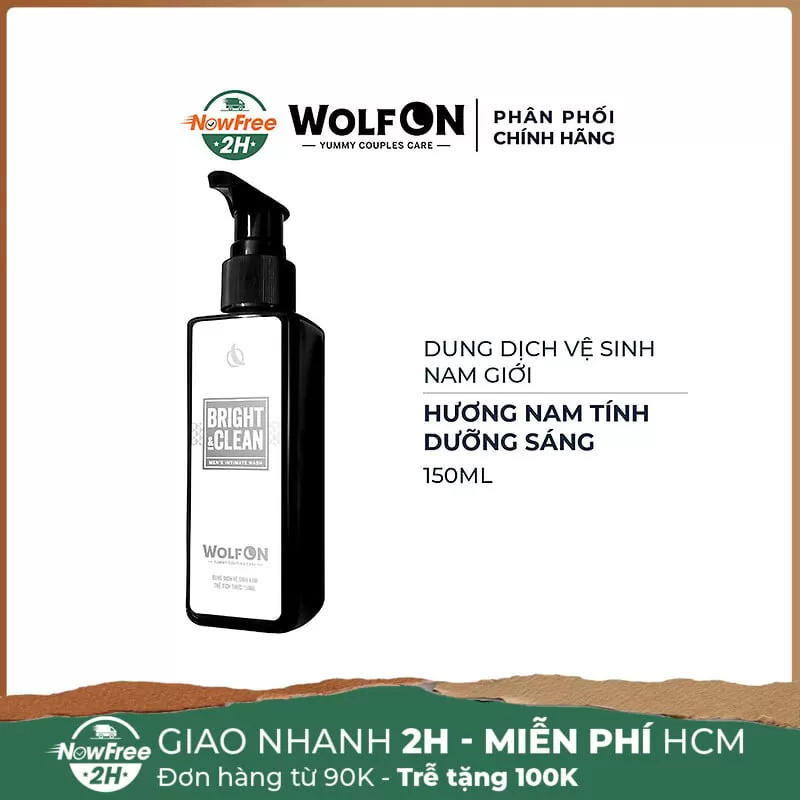 Dung Dịch Vệ Sinh Nam Giới Wolf On Dưỡng Sáng 150ml