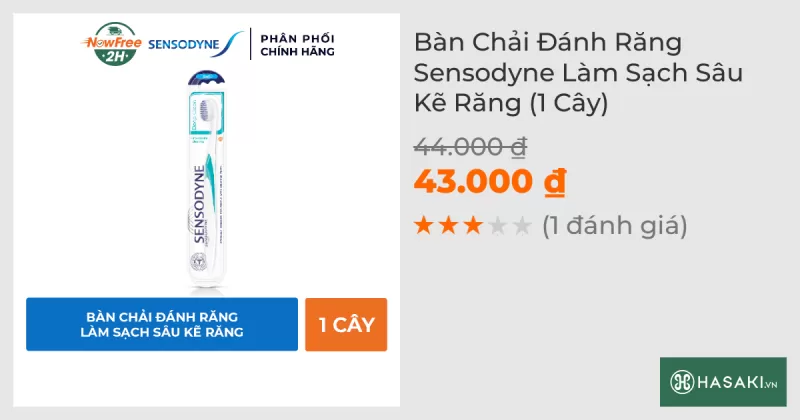 Bàn Chải Đánh Răng Sensodyne Làm Sạch Sâu Kẽ Răng (1 Cây)