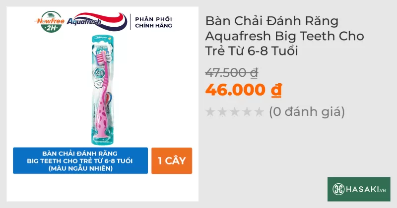 Bàn Chải Đánh Răng Aquafresh Cho Trẻ Em Từ 6-8 Tuổi (1 Cây)