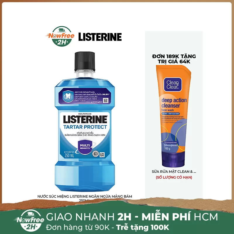 Nước Súc Miệng Listerine Ngăn Ngừa Mảng Bám 250ml