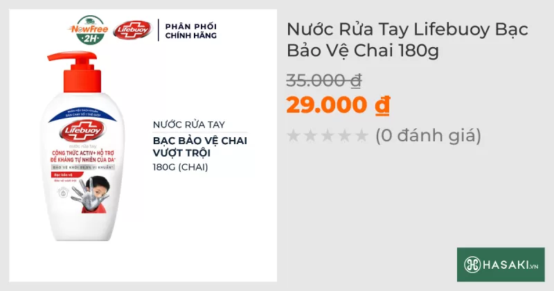 Nước Rửa Tay Lifebuoy Bảo Vệ Vượt Trội 10 Chai 180g