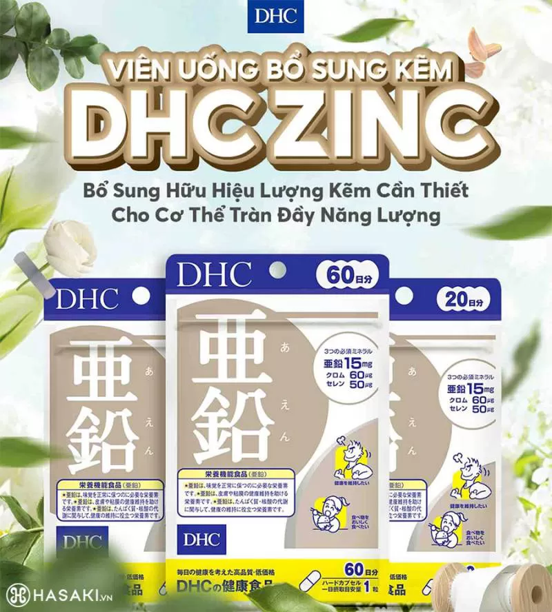 Thực Phẩm Bảo Vệ Sức Khỏe DHC Dạng Viên Uống Bổ Sung Kẽm 30 Ngày