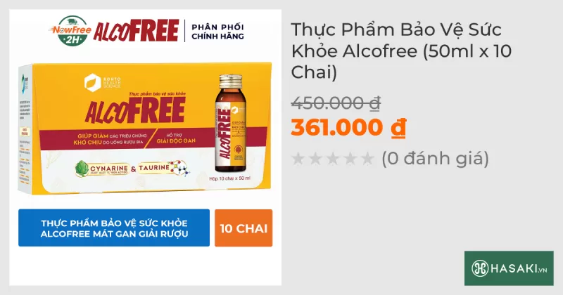 Thực Phẩm Bảo Vệ Sức Khỏe Alcofree (50ml x 10 Chai)