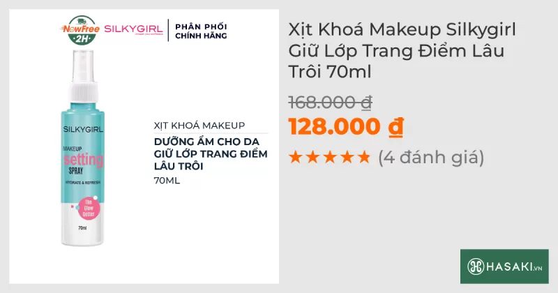 Xịt Khoá Makeup Silkygirl Giữ Lớp Trang Điểm Lâu Trôi 70ml