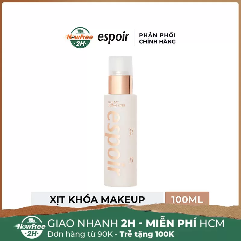 Xịt Khóa Makeup Espoir Dịu Nhẹ, Kiềm Dầu, Lâu Trôi 100ml