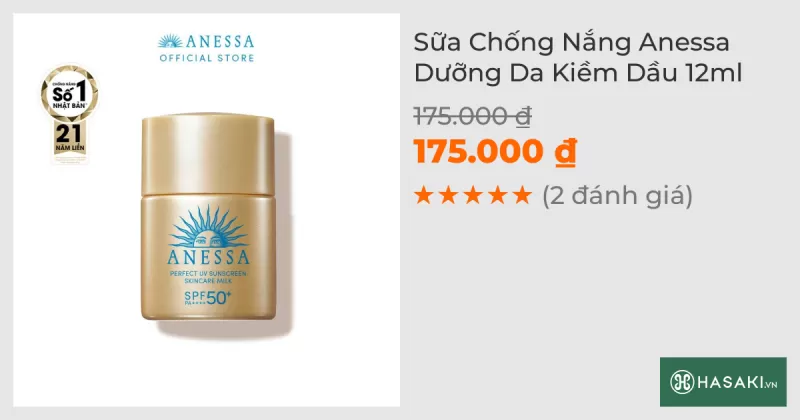 Sữa Chống Nắng Anessa Dưỡng Da Kiềm Dầu 12ml