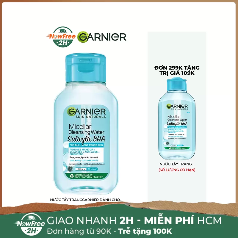 [Mini] Nước Tẩy Trang Garnier Dành Cho Da Dầu Và Mụn 50ml