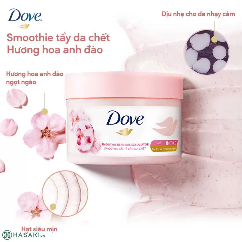 Smoothie Tẩy Da Chết Dove Hương Lựu Đỏ 298g