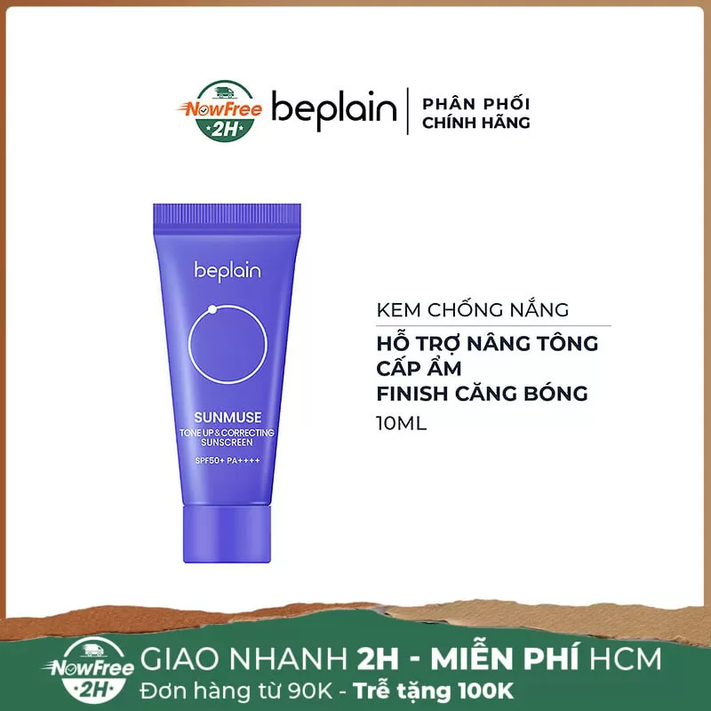 [Mini] Kem Chống Nắng Beplain Nâng Tông, Cấp Ẩm Căng Bóng 10ml