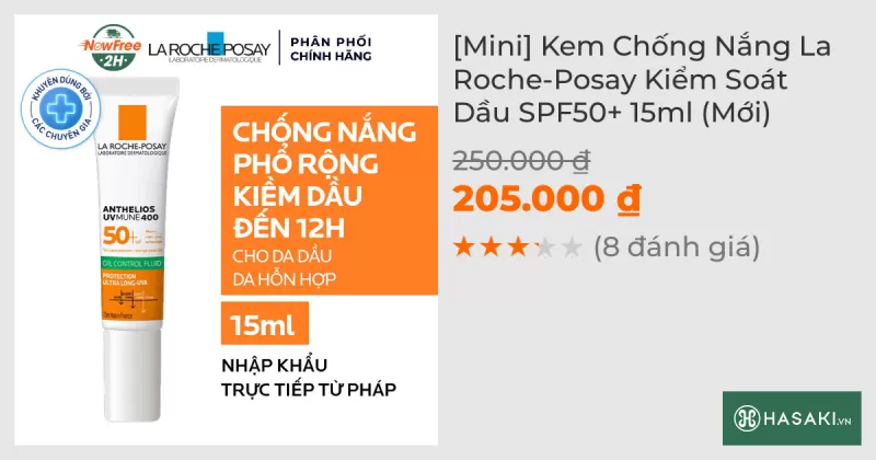 [Mini] Kem Chống Nắng La Roche-Posay Kiểm Soát Dầu SPF50+ 15ml (Mới)