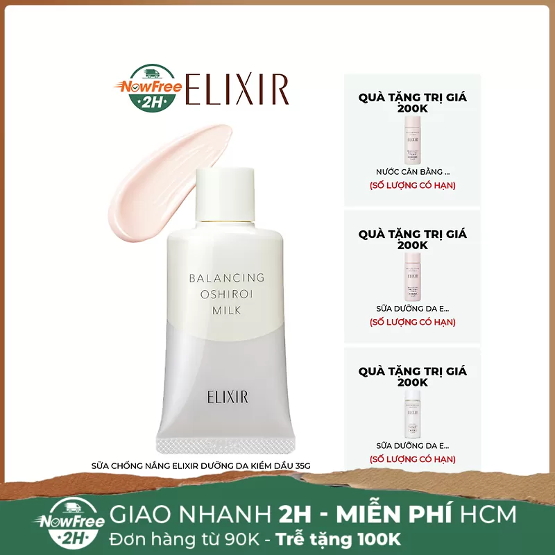 Sữa Chống Nắng Elixir Dưỡng Da Kiềm Dầu 35g