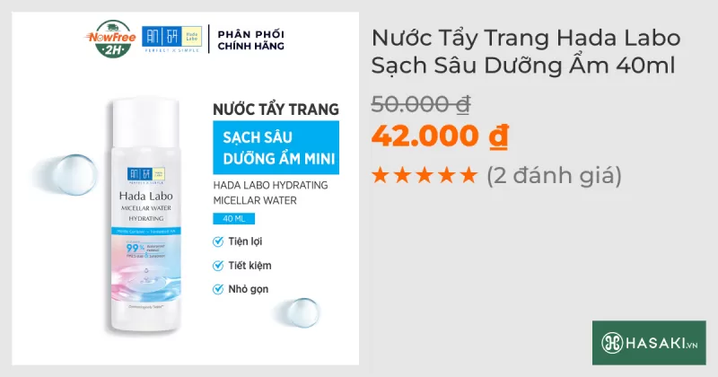 Nước Tẩy Trang Hada Labo Sạch Sâu Dưỡng Ẩm 40ml