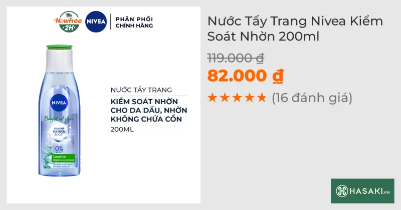 Nước Tẩy Trang Nivea Kiểm Soát Nhờn 200ml