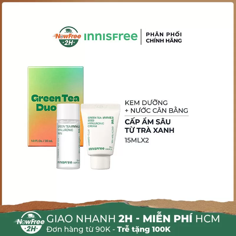 [Mini] Bộ innisfree Cấp Ẩm Da Từ Trà Xanh 2 Món