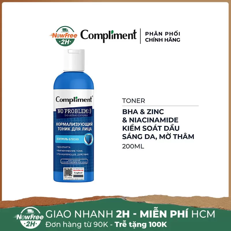 Toner Compliment BHA Kiềm Dầu Sáng Da 200ml