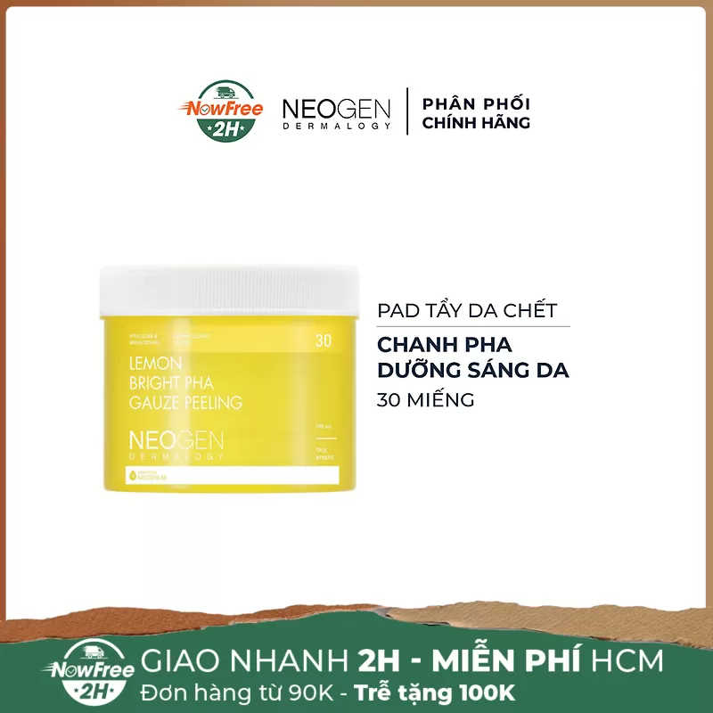 Pad Tẩy Da Chết Neogen Dermalogy Chanh PHA 30 Miếng