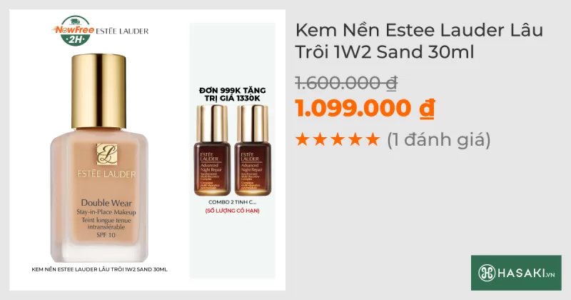 Kem Nền Estee Lauder Lâu Trôi 1W2 Sand 30ml