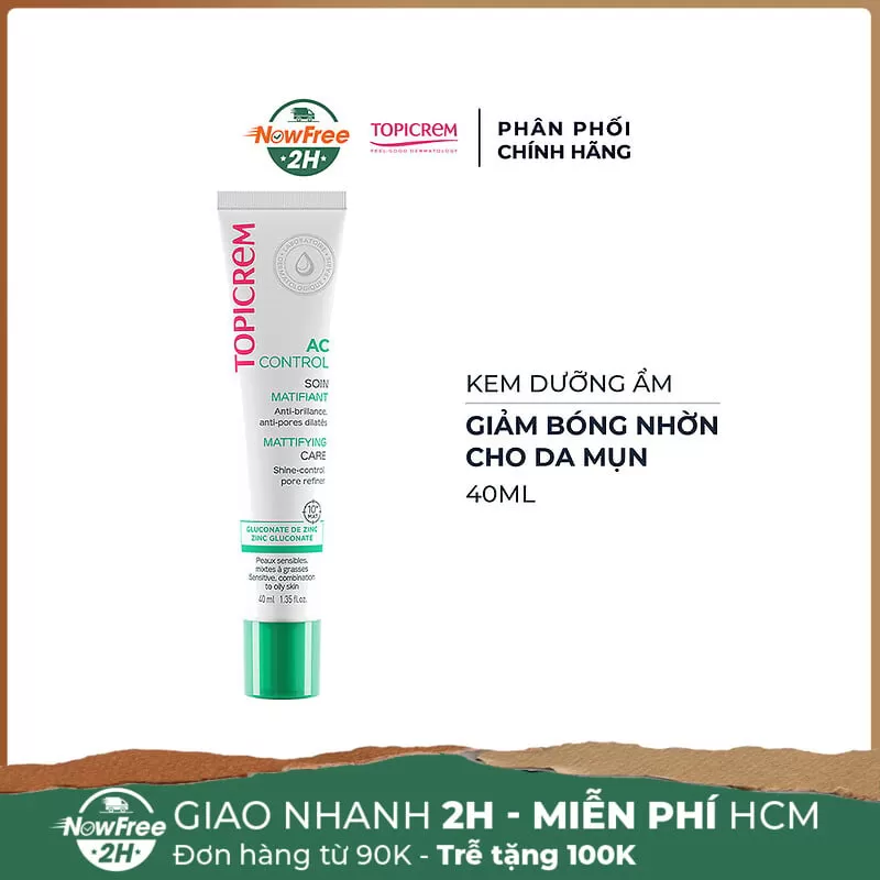 Kem Dưỡng Topicrem Giảm Bóng Nhờn Cho Da Mụn 40ml