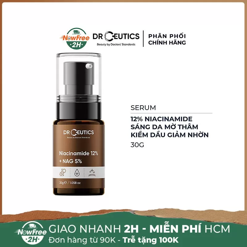 Serum DrCeutics 12% Niacinamide Sáng Da Mờ Thâm Kiềm Dầu 30g