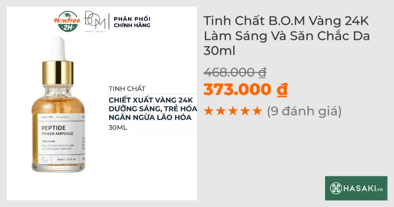 Tinh Chất B.O.M Vàng 24K Làm Sáng Và Săn Chắc Da 30ml