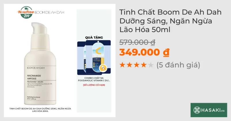 Tinh Chất Boom De Ah Dah Căng Bóng Da, Ngừa Lão Hóa 50ml