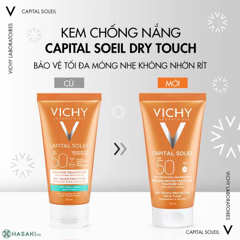 Kem Chống Nắng Vichy Thoáng Nhẹ Không Bóng Dầu SPF 50 50ml