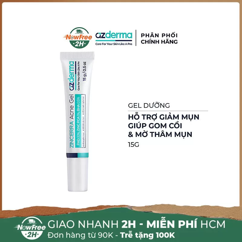 Gel Dưỡng Azderma Hỗ Trợ Giảm Mụn, Mờ Thâm 15g