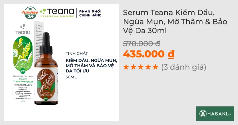 Serum Teana Kiềm Dầu, Ngừa Mụn, Mờ Thâm & Bảo Vệ Da 30ml