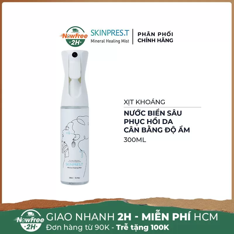 Xịt Khoáng Skinpres.T Phục Hồi & Cân Bằng Độ Ẩm 300ml