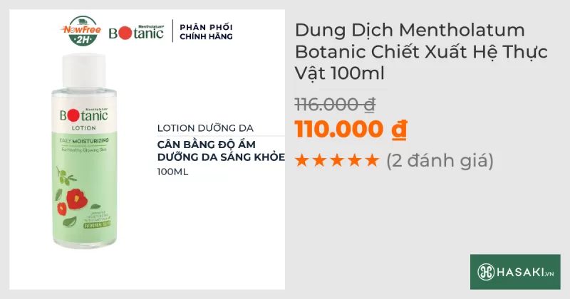 Dung Dịch Mentholatum Botanic Chiết Xuất Hệ Thực Vật 100ml